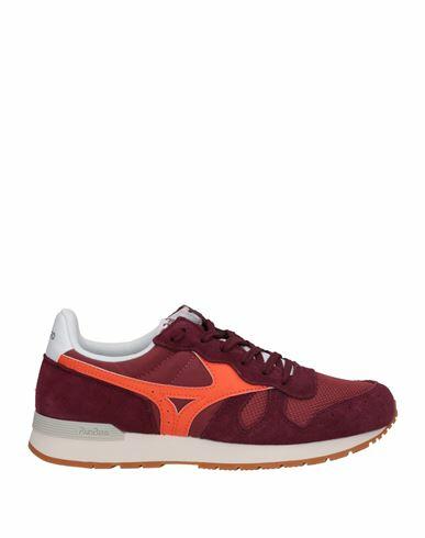 Mizuno Man Sneakers Burgundy Soft Leather, Textile fibers Cover