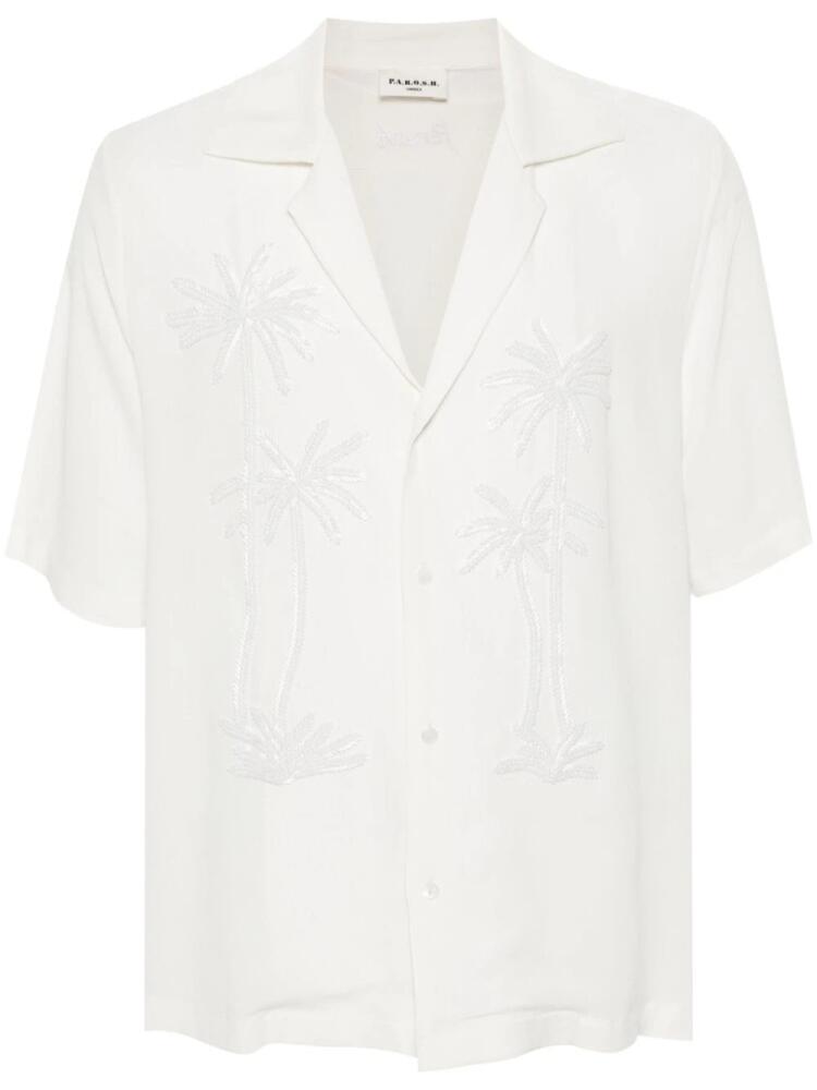 P.A.R.O.S.H. palm-tree embellished shirt - Neutrals Cover