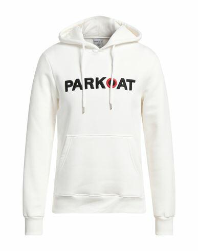 Parkoat Man Sweatshirt White Cotton, Polyester Cover