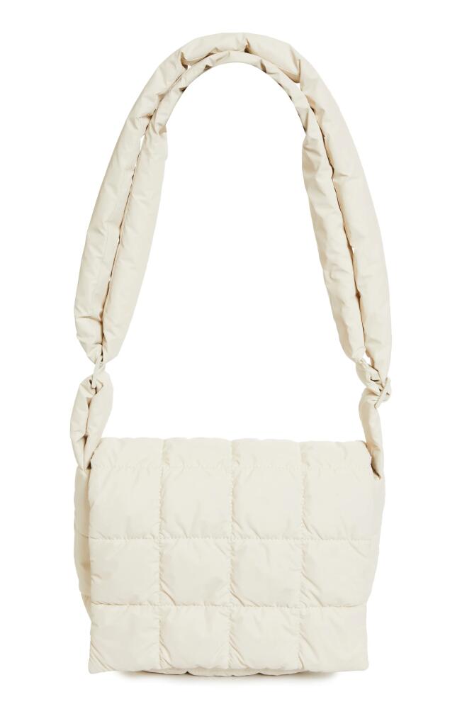 VeeCollective Porter Water Repellent Quilted Messenger Crossbody Bag in Birch Cover