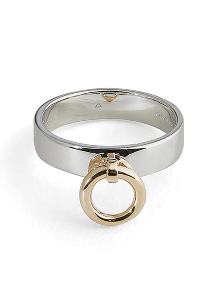 Otiumberg 9kt yellow gold Knocker ring - Silver Cover