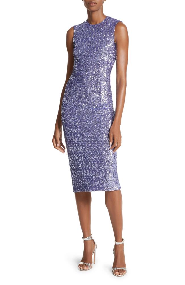 Michael Kors Collection Sequin Sleeveless Sheath Dress in Freesia Cover