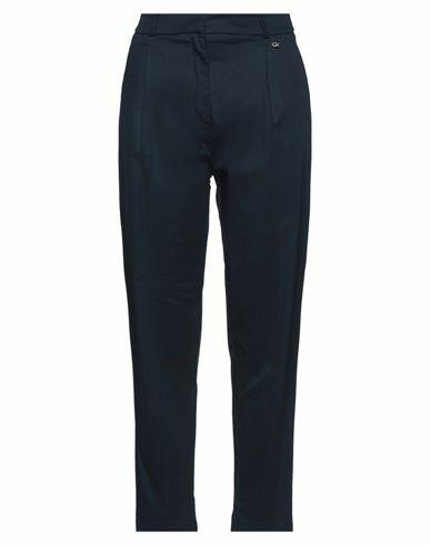 Rebel Queen Woman Pants Midnight blue Cotton, Elastane Cover