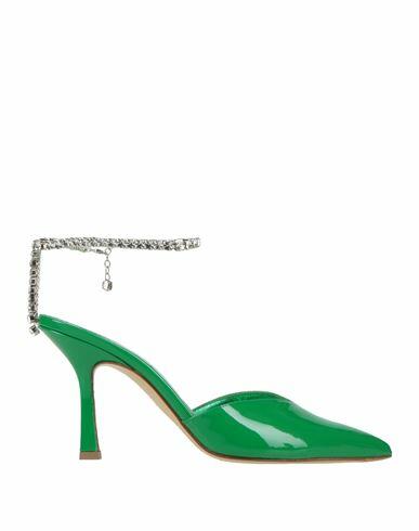 Aldo Castagna Woman Pumps Green Leather Cover