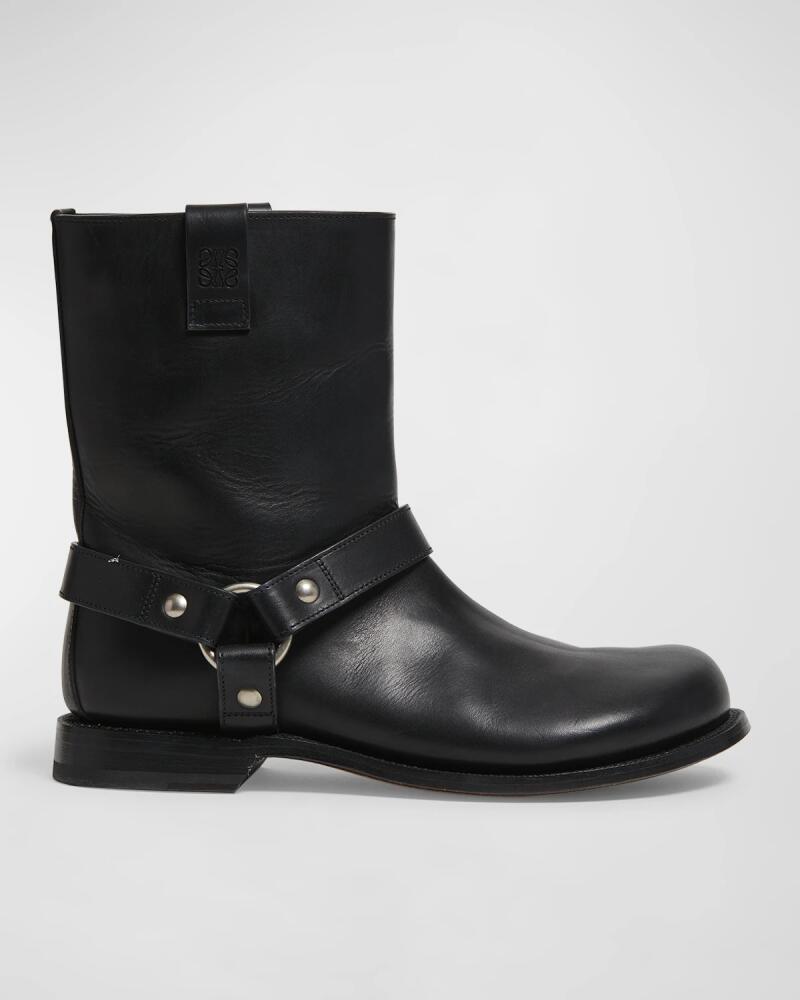 Loewe Campo Leather Harness Biker Boots Cover