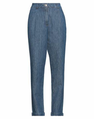 Nenette Woman Jeans Blue Organic cotton, Cotton, Linen Cover