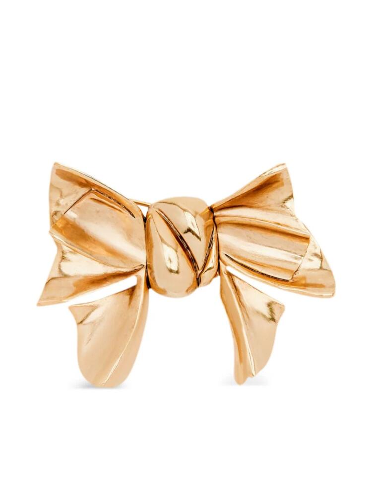 Oscar de la Renta Bow brooch - Gold Cover