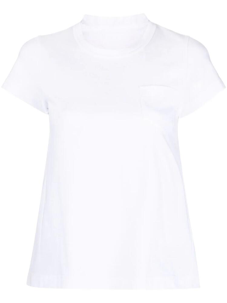 sacai round-neck short-sleeve T-shirt - White Cover