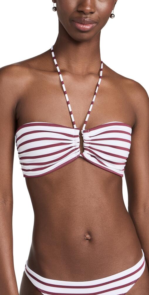 A. L.C. Ella Bikini Top Off White/Syrah Cover