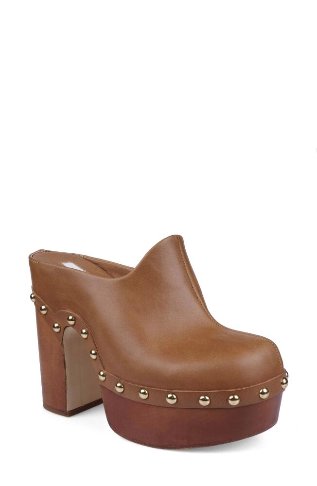 ZIGI Johanna Platform Mule in Tan Leather Cover