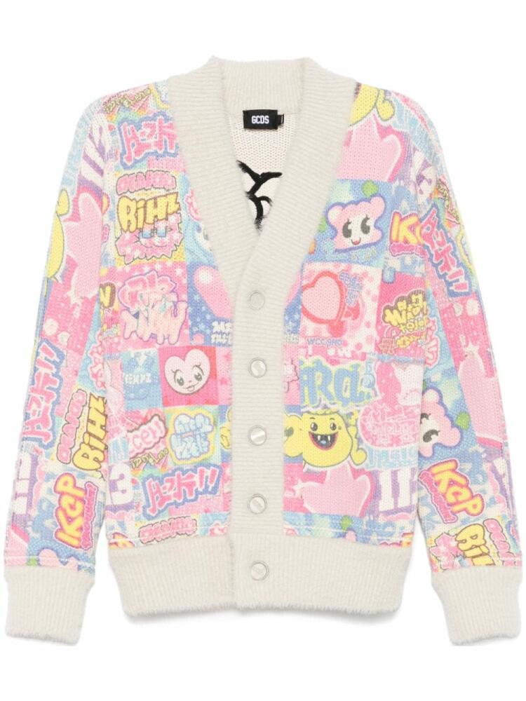 GCDS Hello Kitty printed cardigan - Neutrals Cover