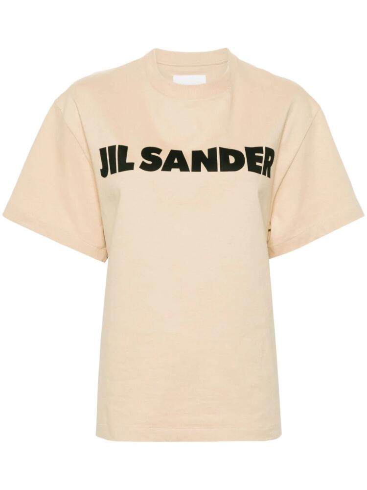 Jil Sander logo-print cotton T-shirt - Neutrals Cover