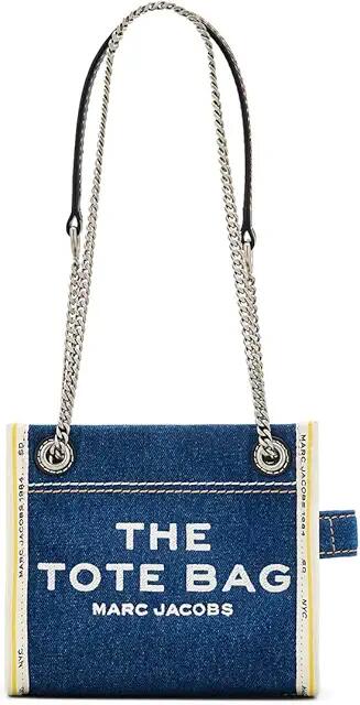 Marc Jacobs The Denim Chain Crossbody Tote Bag (Dark Wash) Cross Body Handbags Cover