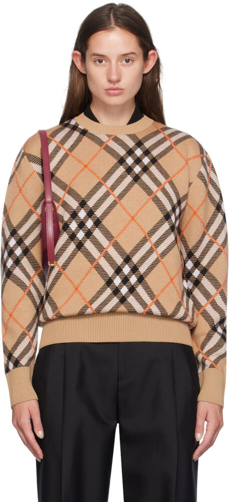 Burberry Beige Check Sweater Cover