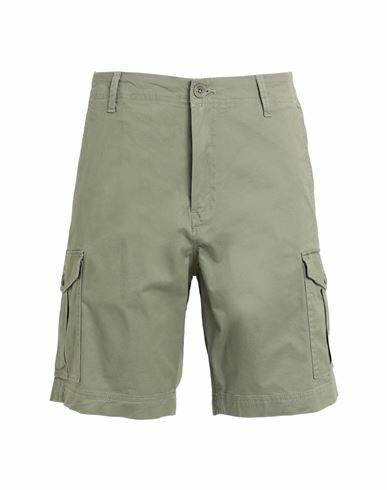 Selected Homme Man Shorts & Bermuda Shorts Military green Organic cotton, Cotton, Elastane Cover