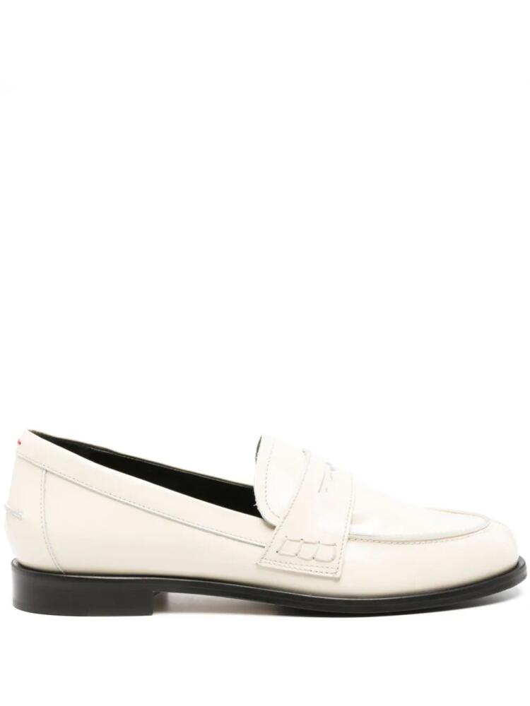 Aeyde Oscar patent-leather loafers - Neutrals Cover