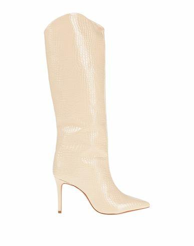 Schutz Woman Boot Beige Soft Leather Cover