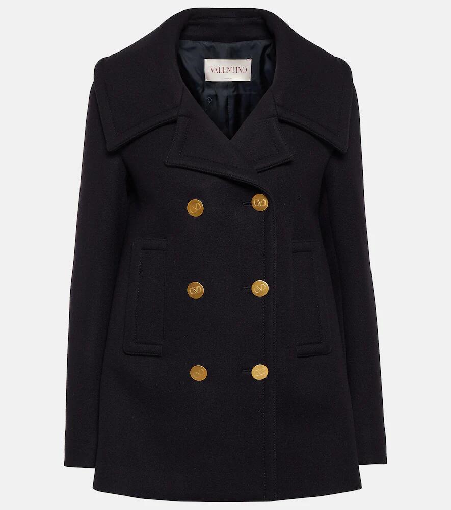 Valentino Double-breasted wool-blend peacoat Cover