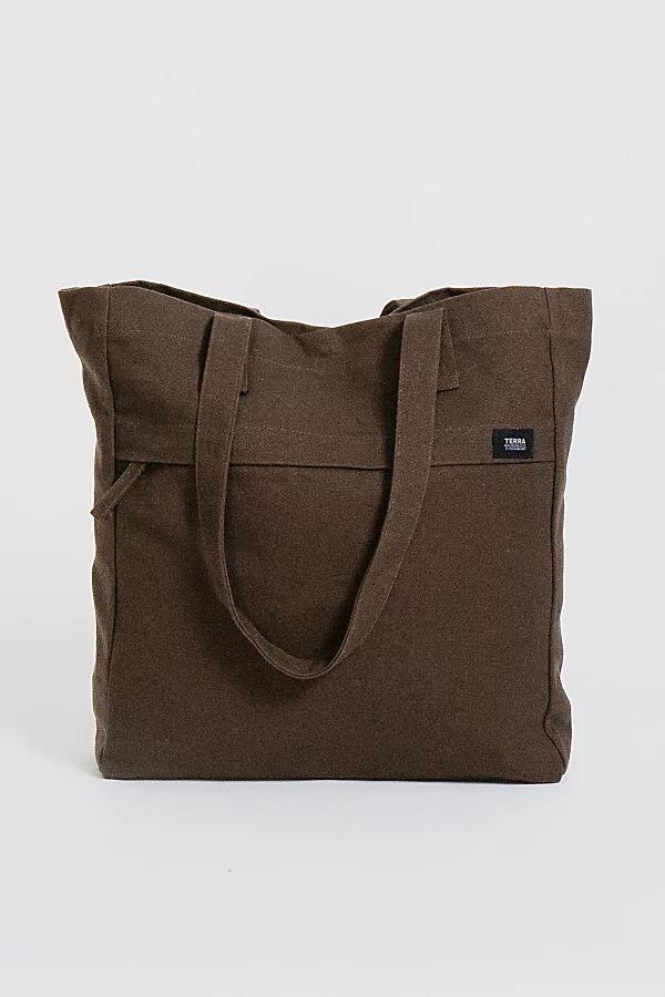 Terra Thread Organic Cotton Multi Pocket Canvas Tote in Brass Cover