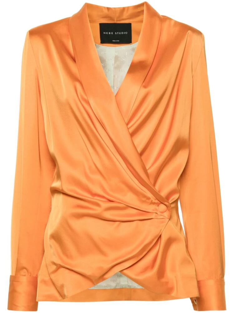 Hebe Studio Kate gathered blazer - Orange Cover