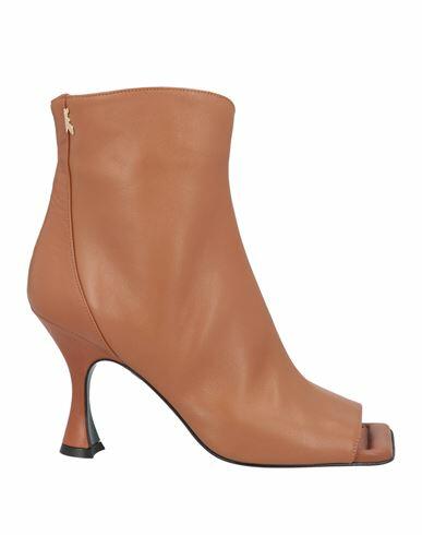 Patrizia Pepe Woman Ankle boots Tan Leather Cover