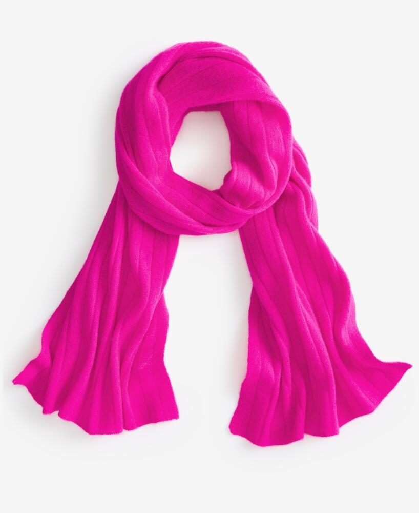 Charter Club Ribbed 100% Cashmere Scarf, Created for Macy's - Fierce Pink Cover