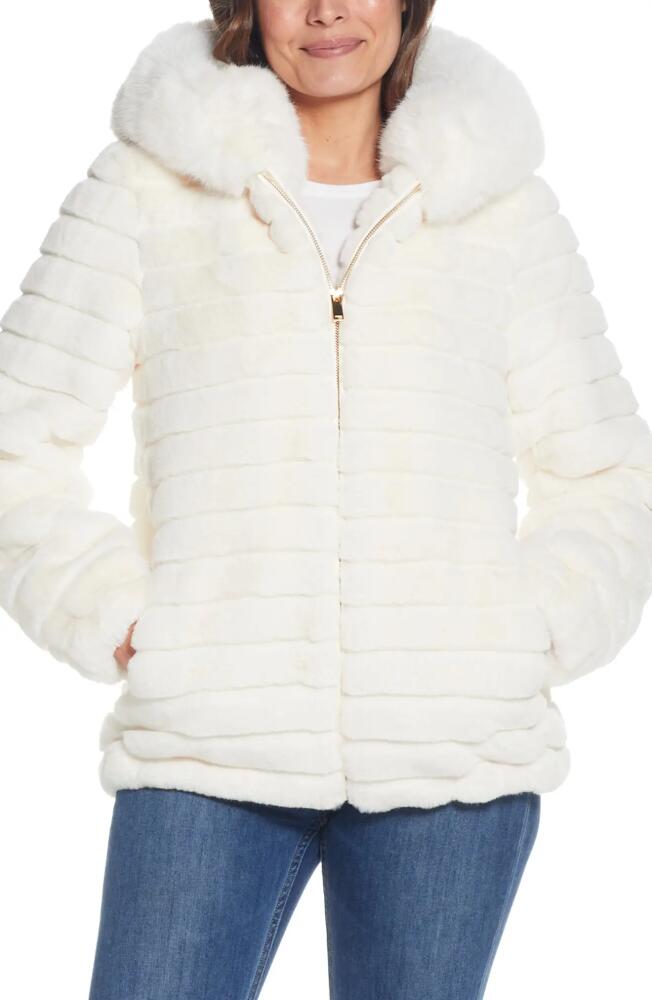 Gallery Hooded Faux Fur Jacket in Cream Cover