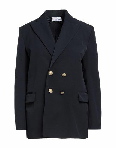 Red Valentino Woman Blazer Midnight blue Polyester, Virgin Wool Cover