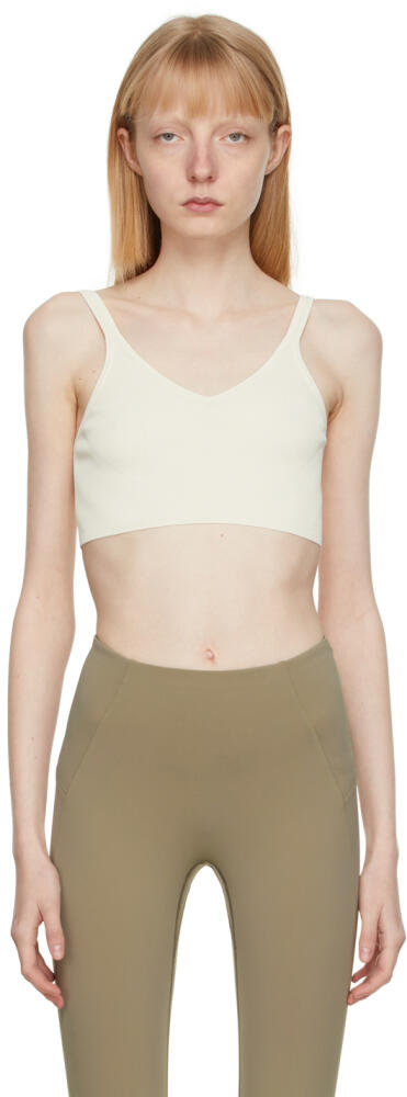 VAARA Off-White Technical Knit Crop Bra Cover