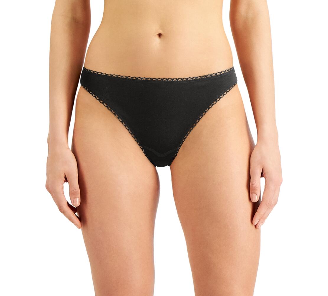 Charter Club Women's Everyday Cotton Bikini Underwear, Created for Macy's - Classic Black Cover