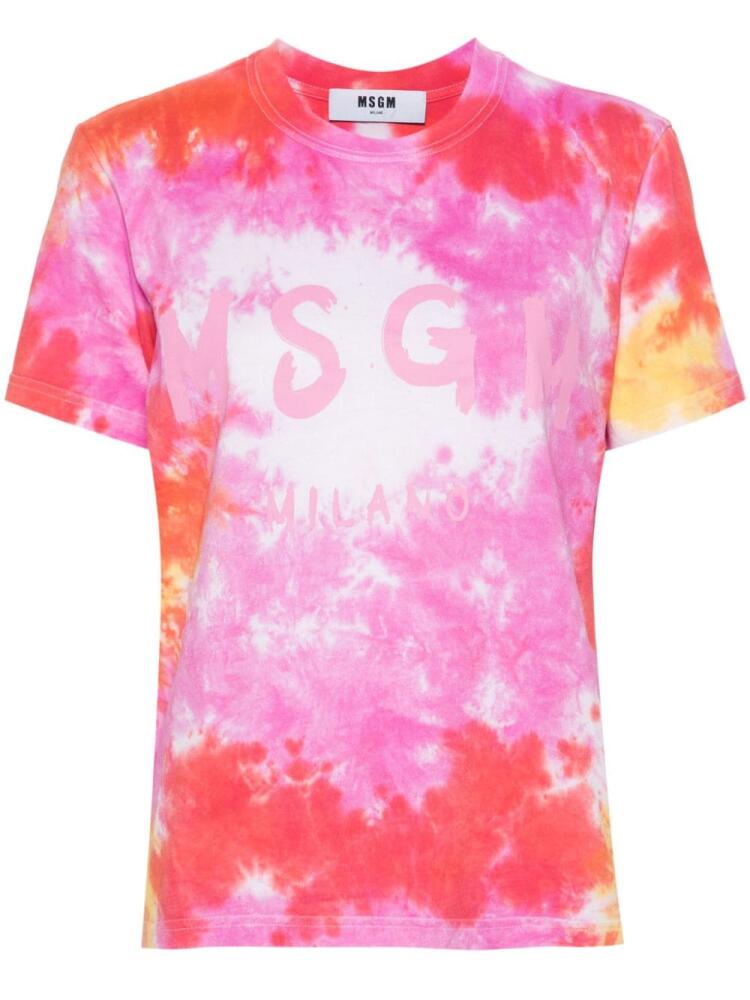 MSGM logo-print T-shirt - Pink Cover