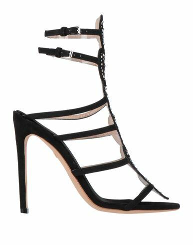 Giambattista Valli Woman Sandals Black Soft Leather Cover