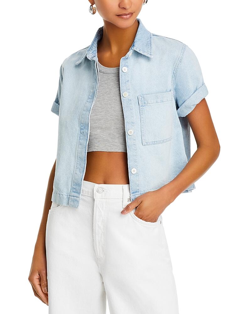 DL1961 Montauk Crop Cotton Shirt Cover