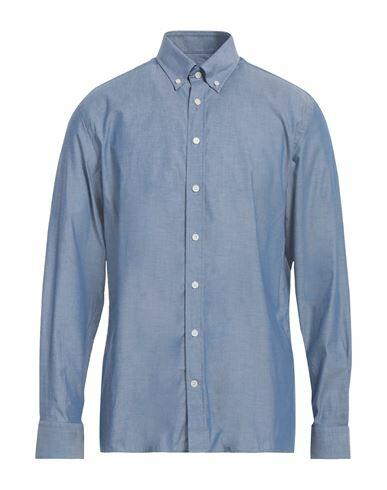 Hackett Man Shirt Midnight blue Cotton Cover