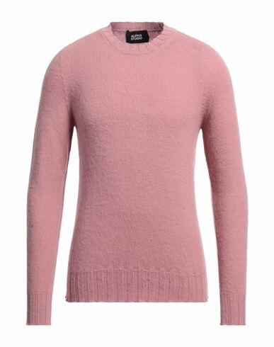 Alpha Studio Man Sweater Antique rose Wool Cover