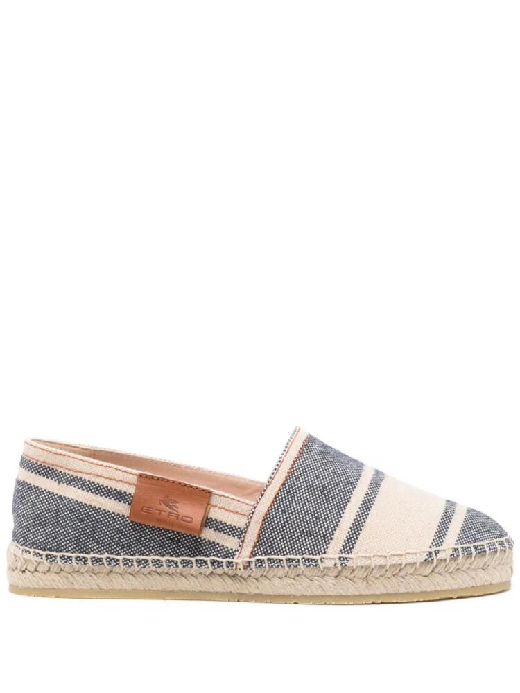 ETRO striped canvas espadrilles - Blue Cover