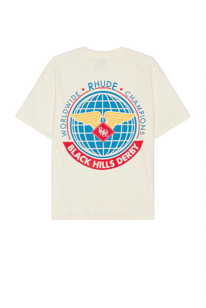 Rhude Worldwide Tee in White Cover