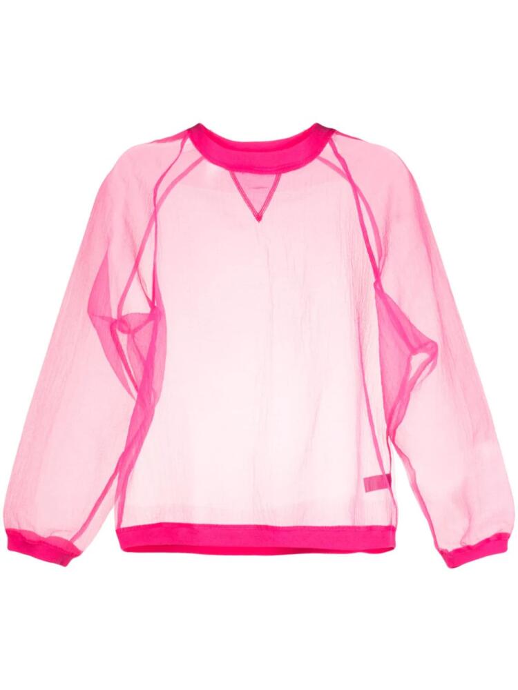 Cynthia Rowley crew-neck organza sweatshirt - Pink Cover