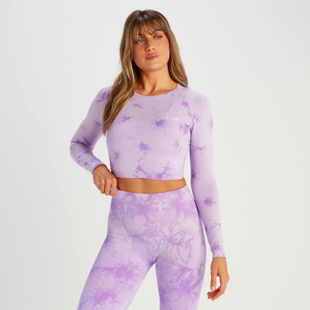 MP Women's Shape Seamless Long Sleeve Crop T-Shirt - Purple Cover