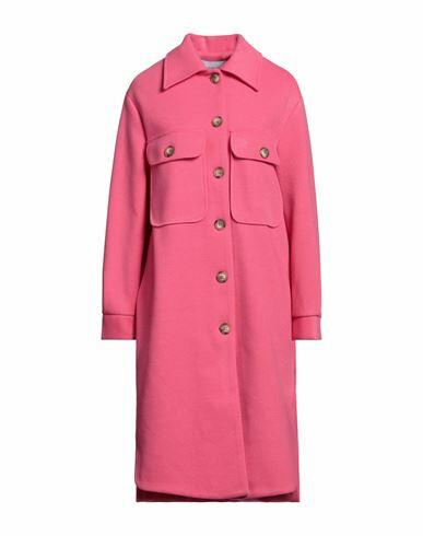 Silvian Heach Woman Coat Fuchsia Polyester Cover