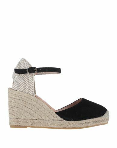 Gaimo Woman Espadrilles Black Soft Leather, Textile fibers Cover