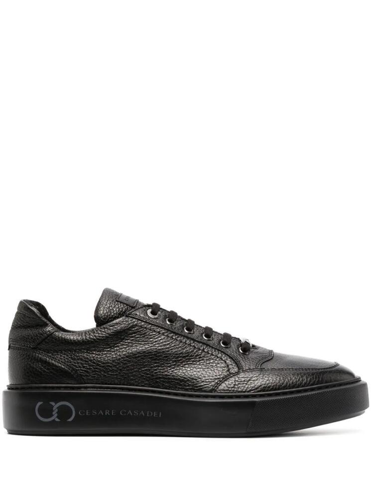 Casadei logo-print low-top sneakers - Black Cover