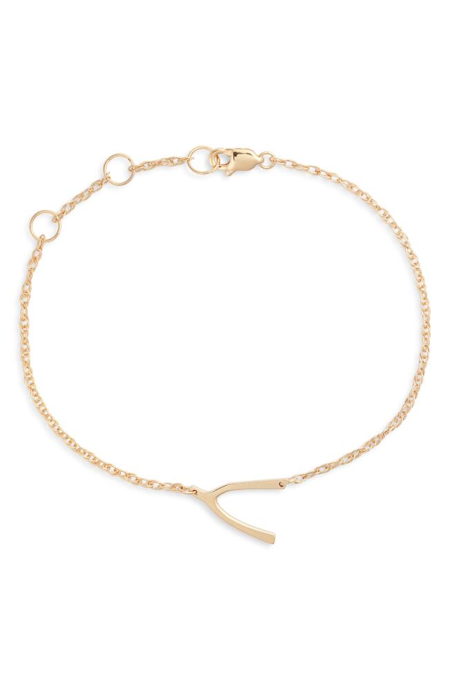 Jennifer Zeuner Lily Wishbone Bracelet in Gold Vermeil Cover