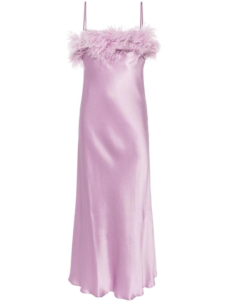 Antonelli Ligorio feather-trim midi dress - Pink Cover