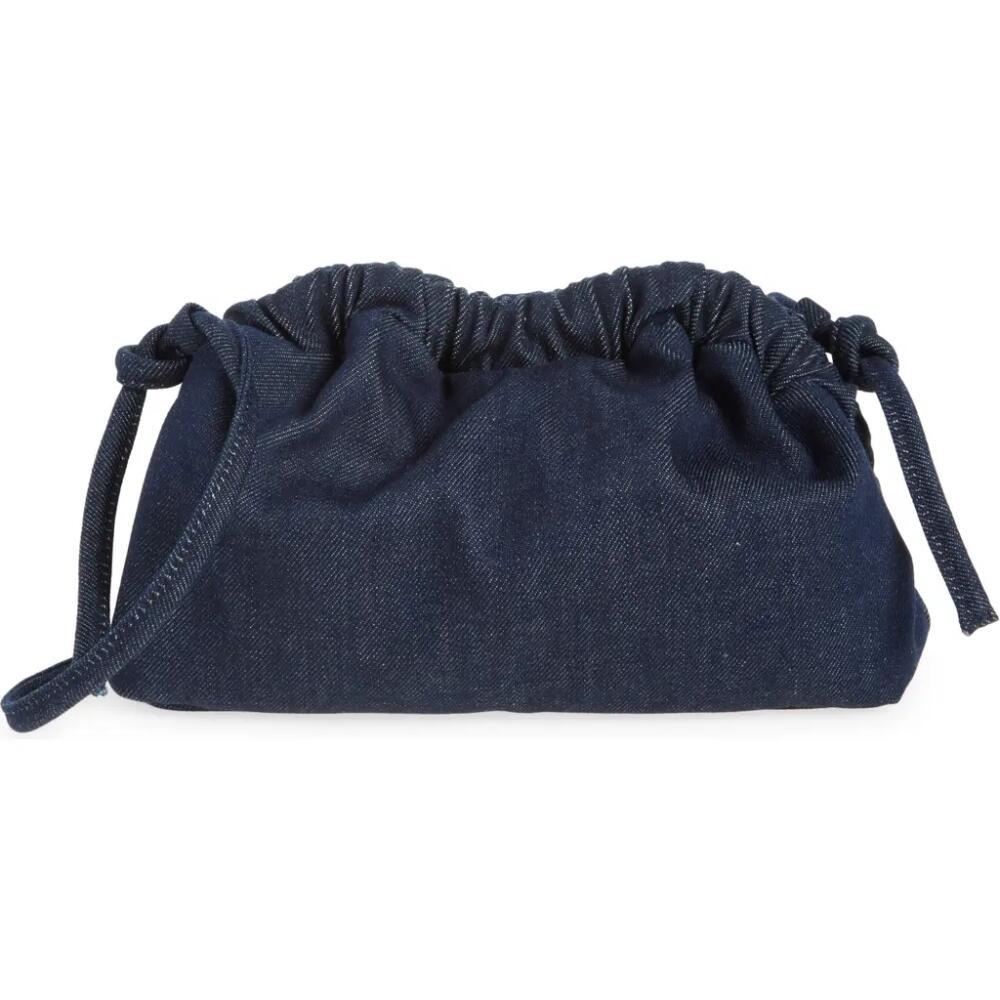 Mansur Gavriel Mini Cloud Denim Clutch in Dark Blue Cover