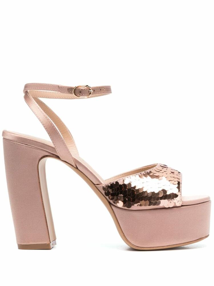 Roberto Festa sequin-embellished 120mm sandals - Pink Cover