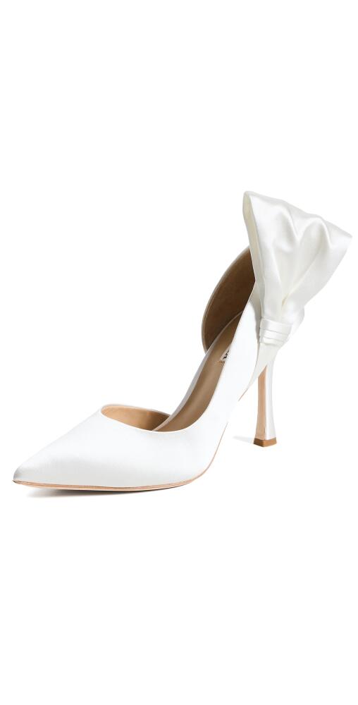 Badgley Mischka Alejandra Pumps White Satin Cover