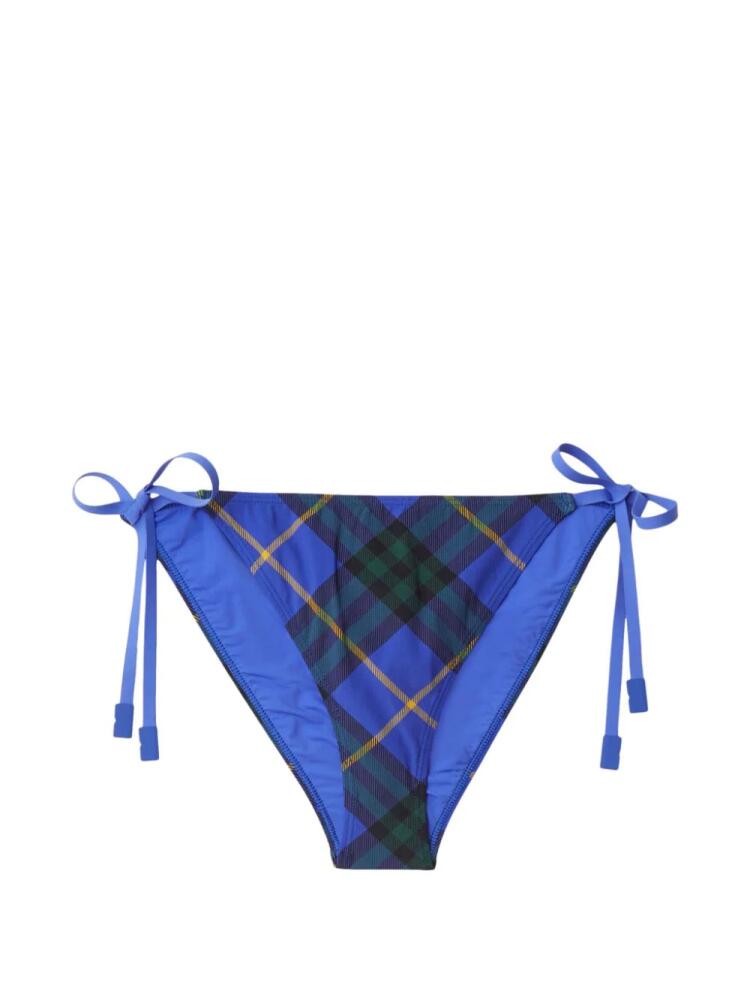 Burberry checked bikini briefs - Blue Cover