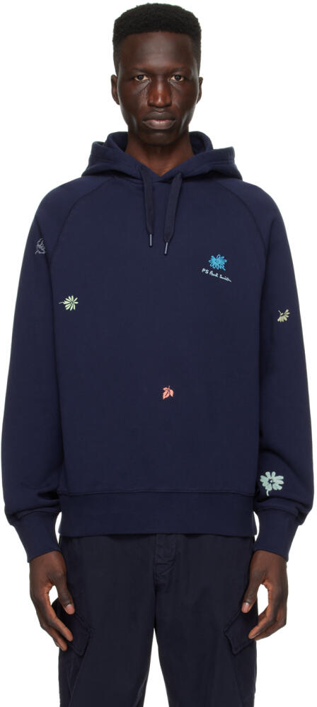 PS by Paul Smith Navy Floral Hoodie Cover