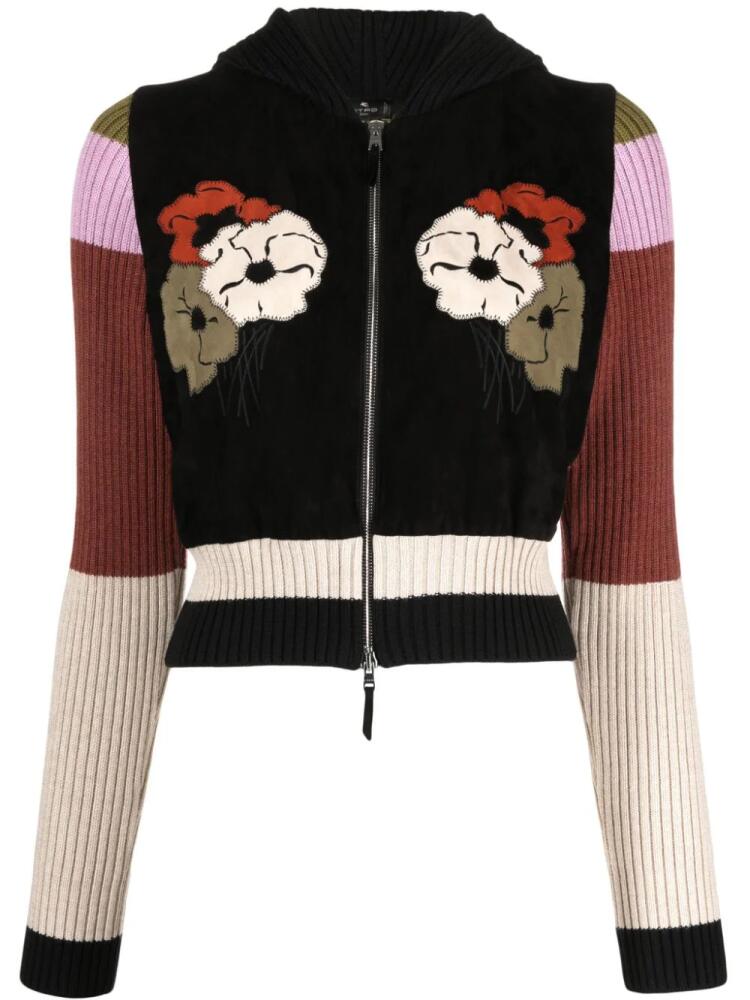 ETRO hooded wool zip-up cardigan - Black Cover